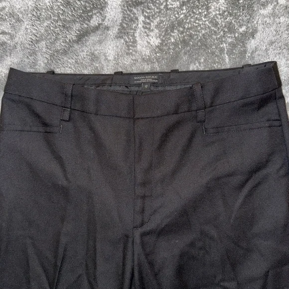 Banana Republic 100% Italian Wool Classic Black Straight Leg Dress Pants-Size 12 - Picture 5 of 14